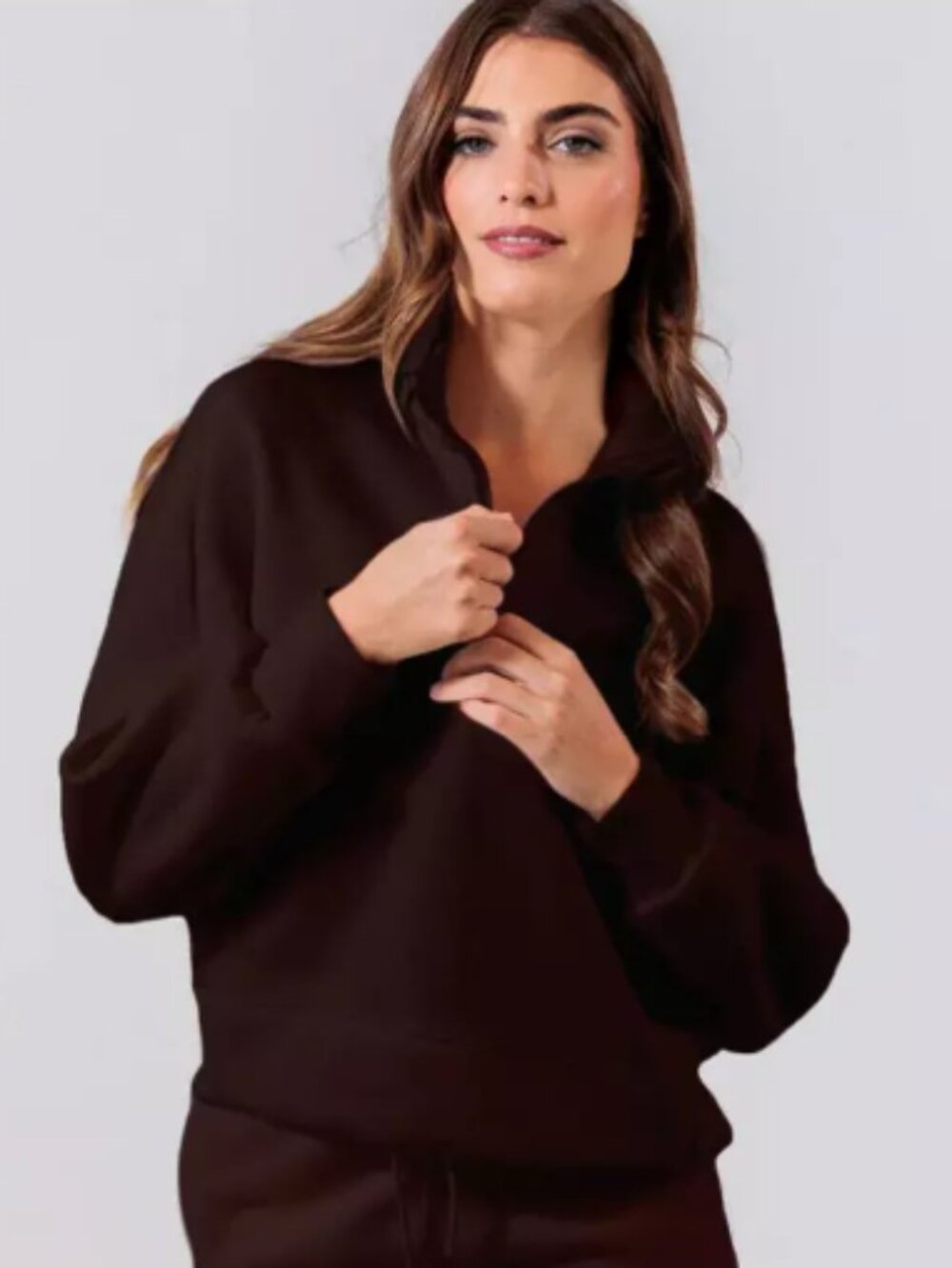 Après Actif  1/4-Zip Embossed Pullover Sweatshirt